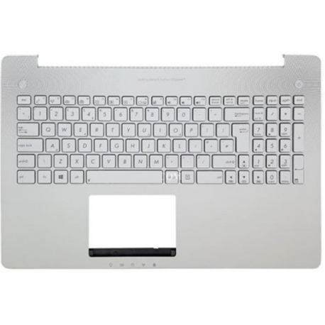 keyboard laptop Asus N550 کیبورد لب تاپ ایسوس نقره ای با قاب دور کیبرد بک لایت